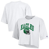 Philadelphia Eagles Champion Women's Boyfriend Cropped T-Shirt White - NFL
