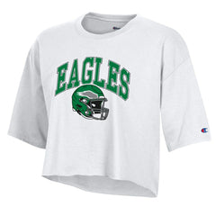 Philadelphia Eagles Champion Women's Boyfriend Cropped T-Shirt White - NFL