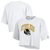 Pittsburgh Steelers Champion Women's Boyfriend Cropped T-Shirt White - NFL