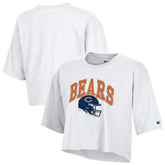 Chicago Bears Champion Women's Boyfriend Cropped T-Shirt White - NFL