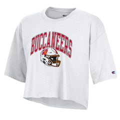 Tampa Bay Buccaneers Champion Women's Boyfriend Cropped T-Shirt White - NFL