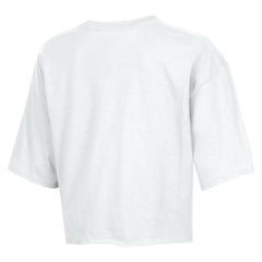 Cleveland Browns Champion Women's Boyfriend Cropped T-Shirt White - NFL