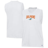 Miami Dolphins Champion Women's Muscle Tank Top White - NFL