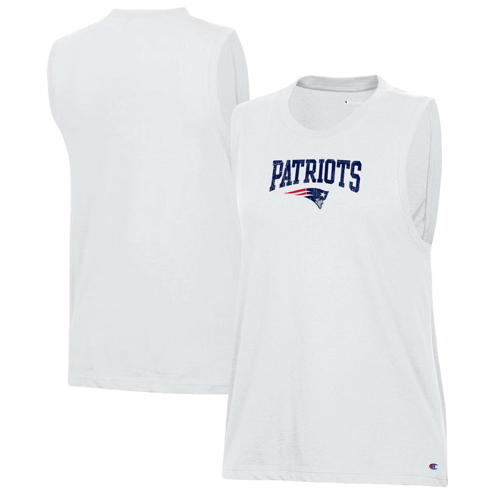 New England Patriots Champion Women's Muscle Tank Top White - NFL