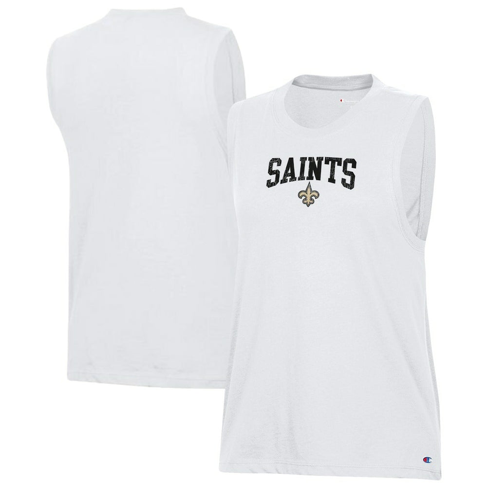 New Orleans Saints Champion Women's Muscle Tank Top White - NFL
