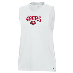 San Francisco 49ers Champion Women's Muscle Tank Top White - NFL