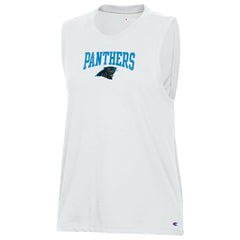 Carolina Panthers Champion Women's Muscle Tank Top White - NFL