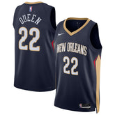 Nike - Derik Queen New Orleans Pelicans Unisex Swingman Jersey - Icon Edition - Navy