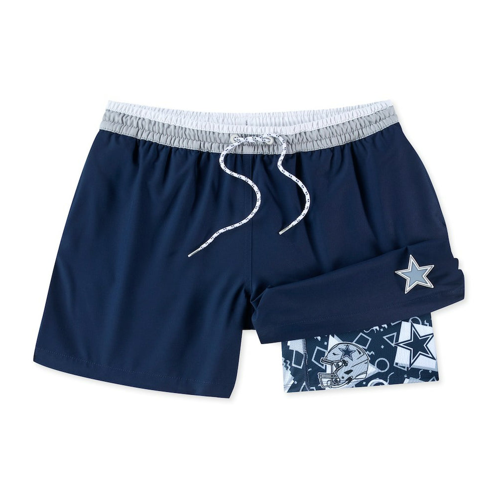 Dallas Cowboys Chubbies The Secret Lined Swim Trunks Navy - NFL