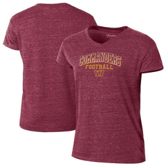 Washington Commanders Champion Women's Triumph Tri-Blend V-Neck T-Shirt Burgundy - NFL