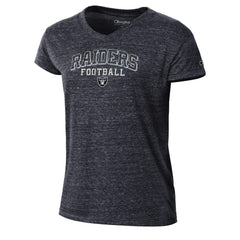Las Vegas Raiders Champion Women's Triumph Tri-Blend V-Neck T-Shirt Black - NFL