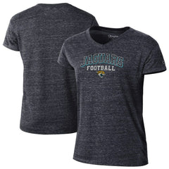 Jacksonville Jaguars Champion Women's Triumph Tri-Blend V-Neck T-Shirt Black - NFL