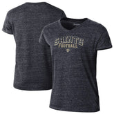 New Orleans Saints Champion Women's Triumph Tri-Blend V-Neck T-Shirt Black - NFL