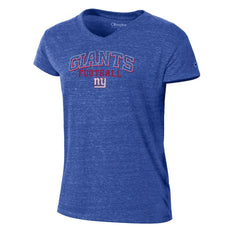 New York Giants Champion Women's Triumph Tri-Blend V-Neck T-Shirt Royal - NFL