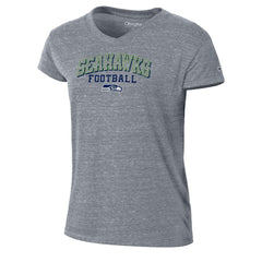 Seattle Seahawks Champion Women's Triumph Tri-Blend V-Neck T-Shirt Gray - NFL