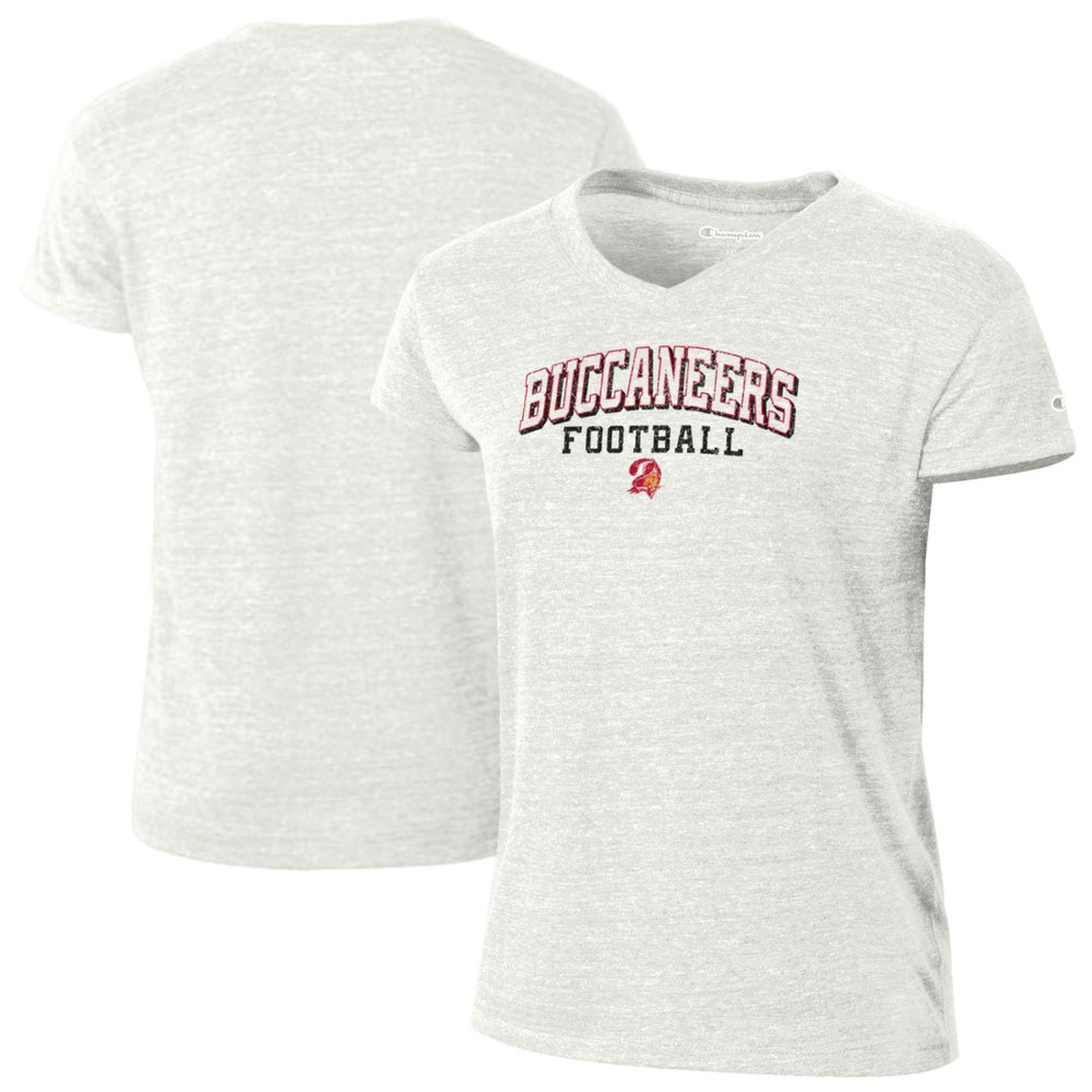 Tampa Bay Buccaneers Champion Women's Triumph Tri-Blend V-Neck T-Shirt White - NFL