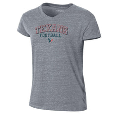 Houston Texans Champion Women's Triumph Tri-Blend V-Neck T-Shirt Heather Gray - NFL