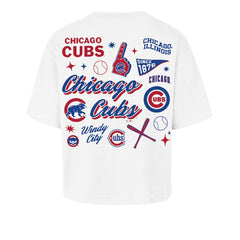 Chicago Cubs '47 Women's Collage Script Reed City T-Shirt Lifestyle