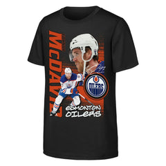 Connor McDavid Edmonton Oilers - Outerstuff Youth Playmaker T-Shirt Black
