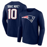 Drake Maye New England Patriots Nickname Long Sleeve T-Shirt Navy - NFL