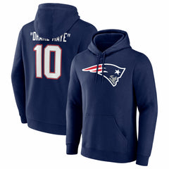 Drake Maye New England Patriots Nickname Hoodie Navy - NFL