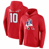 Drake Maye New England Patriots Nickname Hoodie Red - NFL
