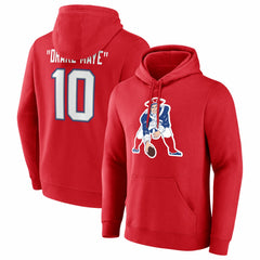Drake Maye New England Patriots Nickname Hoodie Red - NFL