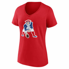 Drake Maye New England Patriots Women's Nickname V-Neck T-Shirt Red - NFL