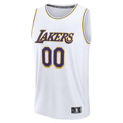 Fanatics - Los Angeles Lakers Fast Break Custom Replica Jersey - Association Edition - White