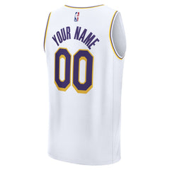 Fanatics - Los Angeles Lakers Fast Break Custom Replica Jersey - Association Edition - White