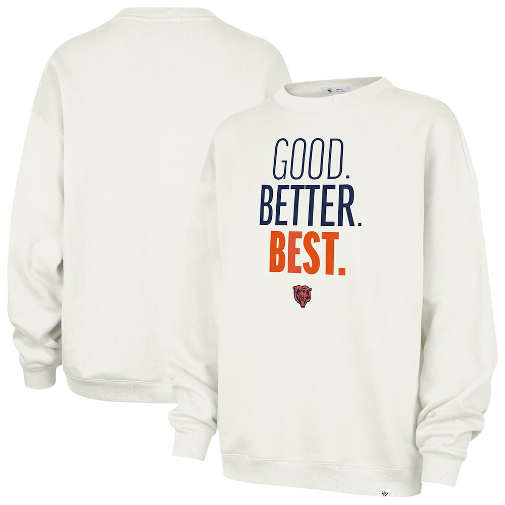 Chicago Bears '47 Women's Good. Better. Best. Imprint Oversized Sweatshirt Cream - 47 brand
