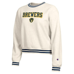 Milwaukee Brewers Champion Women's Reverse Weave Sweatshirt On Sale