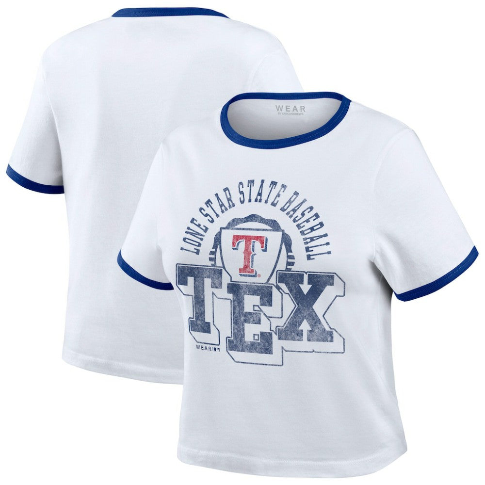 Texas Rangers WEAR by Erin Andrews Women's Ringer Baby T-Shirt Online