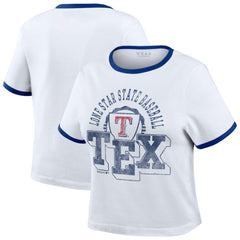 Texas Rangers WEAR by Erin Andrews Women's Ringer Baby T-Shirt Online