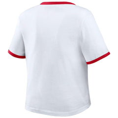 Philadelphia Phillies WEAR by Erin Andrews Women's Ringer Baby T-Shirt Lifestyle