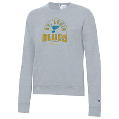 St. Louis Blues - Champion Women's Powerblend Fleece Sweatshirt Gray
