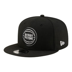 New Era - Detroit Pistons Team 9FIFTY Snapback Hat - Black/White