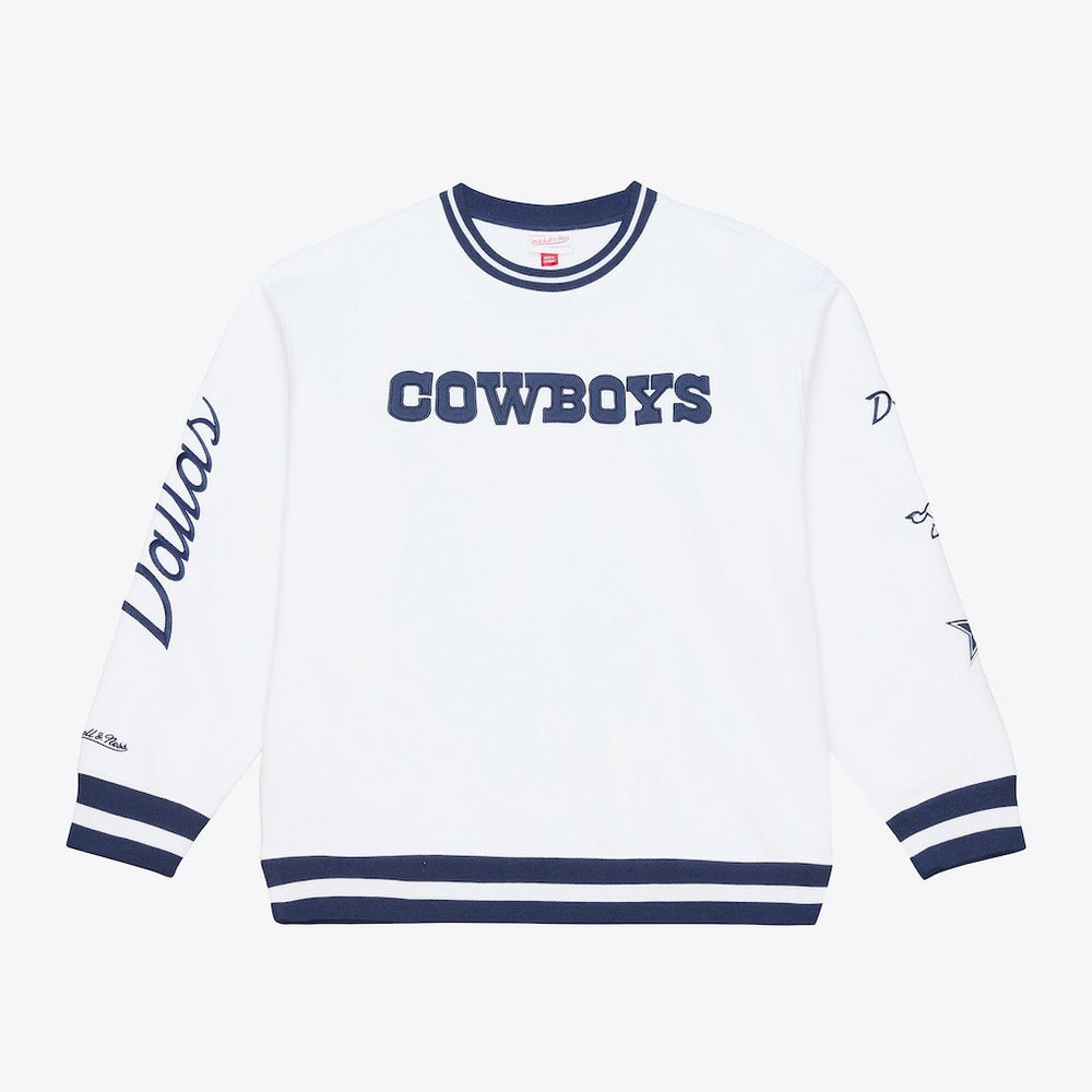 Dallas Cowboys White Out Fleece Sweatshirt White - Mitchell & Ness