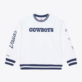 Dallas Cowboys White Out Fleece Sweatshirt White - Mitchell & Ness