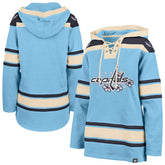 Washington Capitals '47 Women's Superior Lacer Pullover Hoodie Light Blue