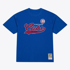 Chicago Cubs Mitchell & Ness Script Sweep Arch T-Shirt Clearance