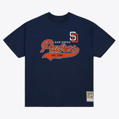 San Diego Padres Mitchell & Ness Script Sweep Arch T-Shirt for sale