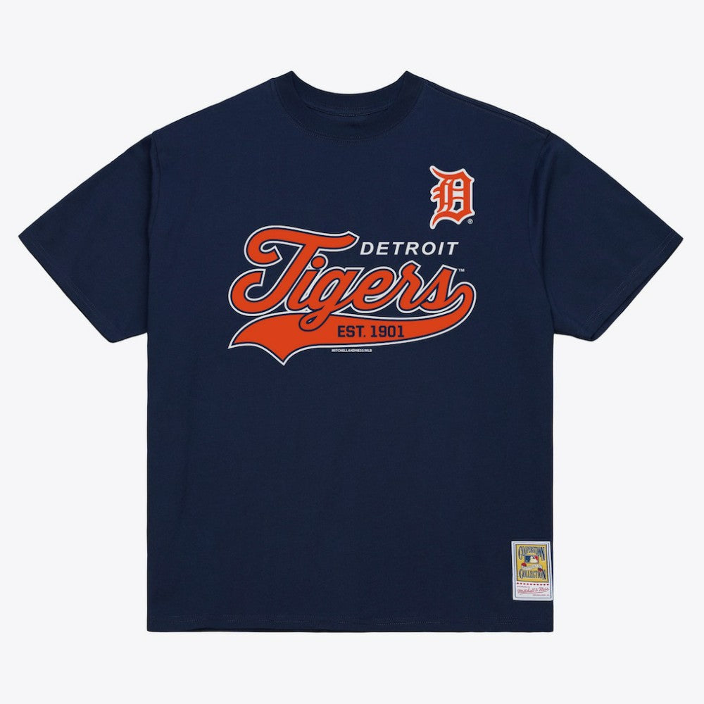 Detroit Tigers Mitchell & Ness Script Sweep Arch T-Shirt Online