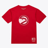 Mitchell & Ness - Atlanta Hawks Unisex Hardwood Classics Arch T-Shirt - Red