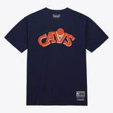 Mitchell & Ness - Cleveland Cavaliers Unisex Hardwood Classics Arch T-Shirt - Navy