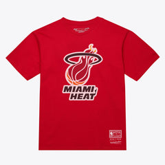 Mitchell & Ness - Miami Heat Unisex Hardwood Classics Arch T-Shirt - Red