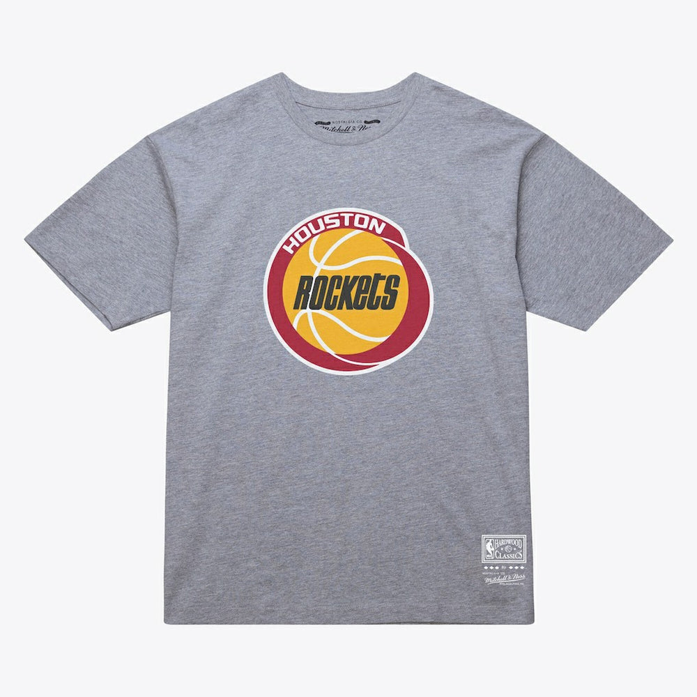 Mitchell & Ness - Houston Rockets Unisex Hardwood Classics Arch T-Shirt - Heather Gray