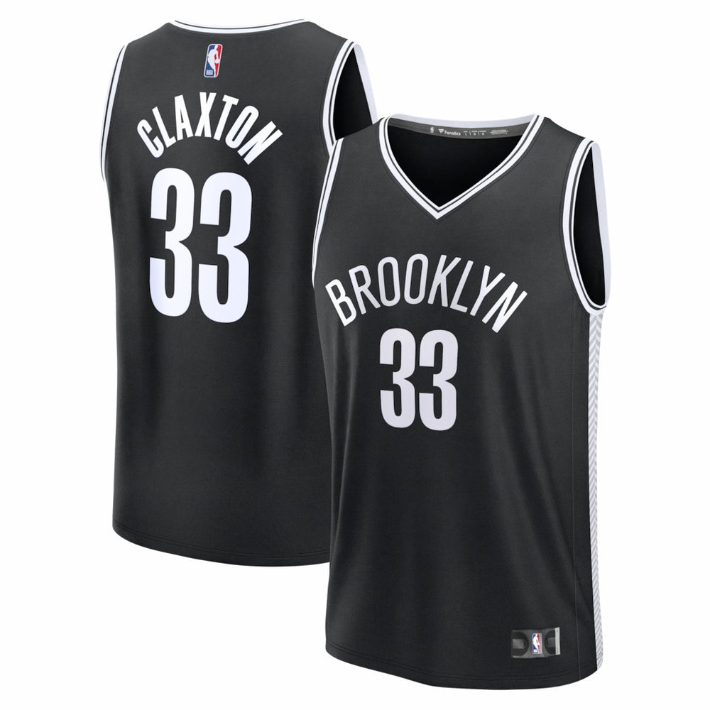 Fanatics - Nic Claxton Brooklyn Nets Fast Break Replica Jersey - Black - Icon Edition
