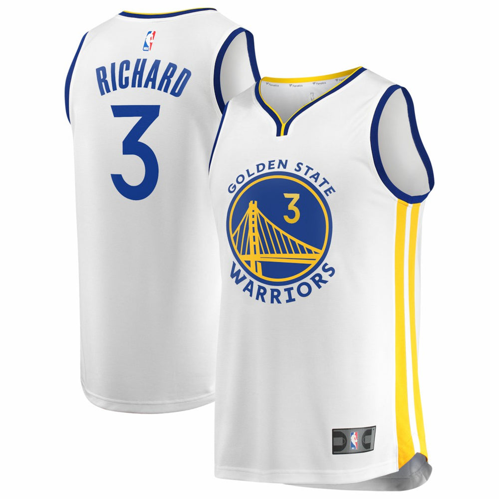 Fanatics - Will Richard Golden State Warriors Fast Break Replica Jersey - White - Association Edition