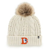 Denver Broncos '47 Women's Meeko Cuffed Knit Hat with Pom White - 47 brand